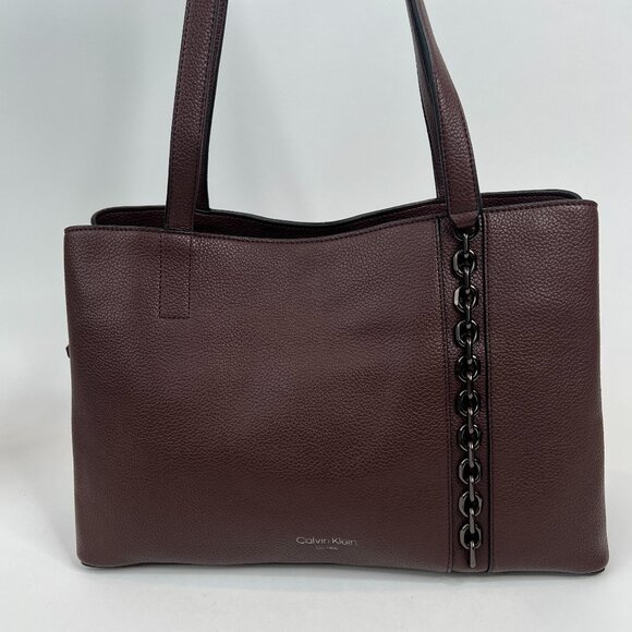 Calvin Klein Adeline Triple Compartment Tote, Brunette - Picture 2 of 11
